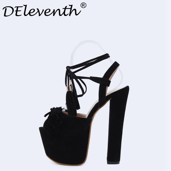 Vertriebspartner von Rabatt Blockieren High Heels | Graue Billig 2018 frauen sandalen Plattform keil thick high heels