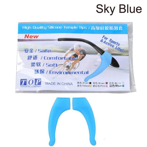 

5pairs colorful candy color silicone glasses anti-slip temple holder ear hook sports eyeglass temple tip wholesale