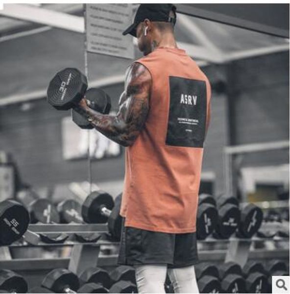 

gyms workout letter printed shirt tank men bodybuilding clothing fitness mens sportwear vests muscle, Gray
