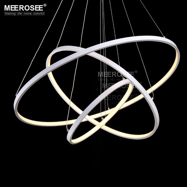 

led round chandelier light white acrylic led hanging drop lamp for dining room led ring lamparas lighting for home