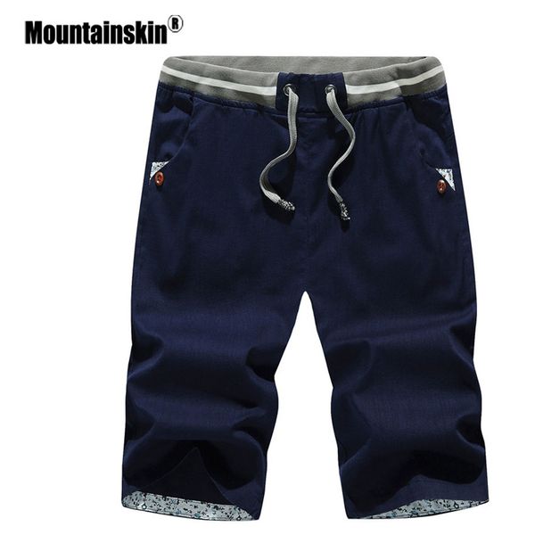 

mountainskin 4xl men's summer shorts beach shorts mens cotton casual male solid homme men branded clothing sa422, White;black
