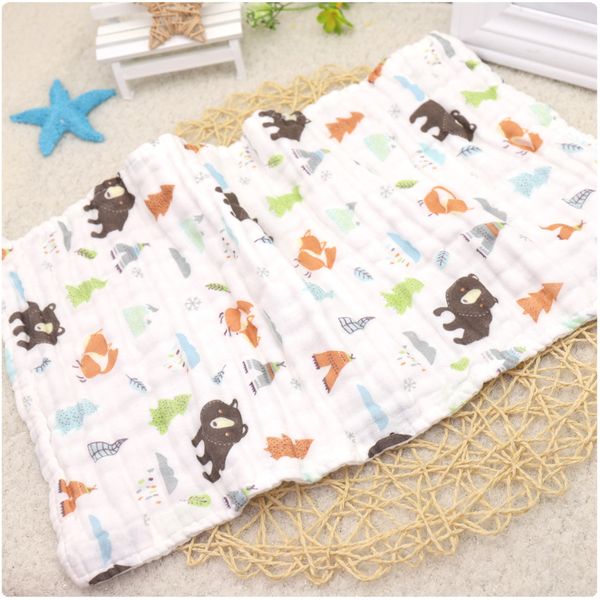 

6 layers gauze 100% cotton square scarf baby towel face towel 25*50 baby girl handkerchief soft care comfortable wipes