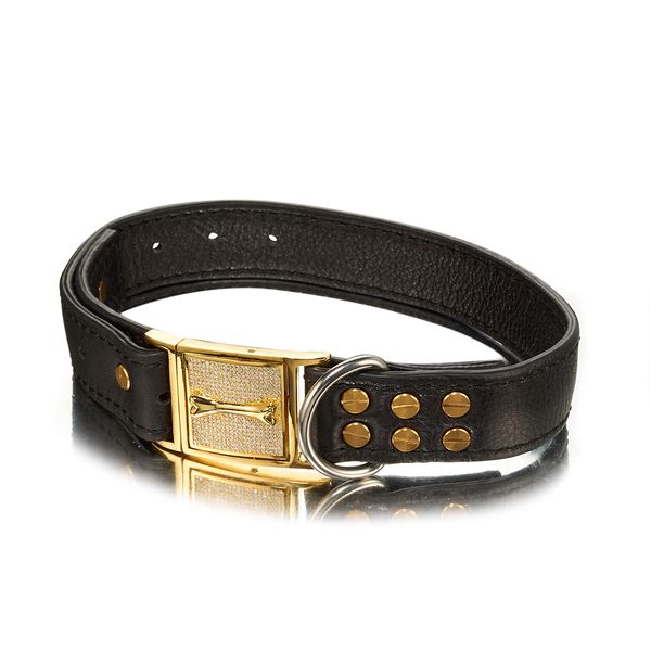 

stainless steel slip dog collar cuban chain dog training choke strong traction practical chain leather necklace, Silver