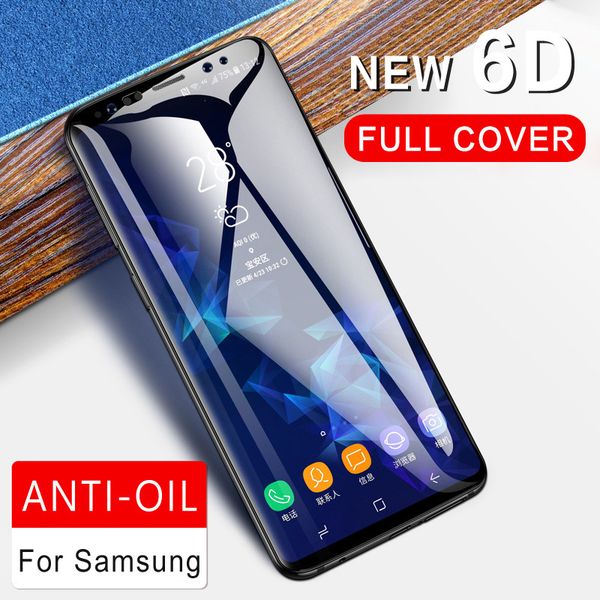 

9H Tempered Glass For Samsung Galaxy S8 S9 plus S6 S7 edge glass note 8 9 Screen Protector 6D Film For Samsung Full Cover Glass