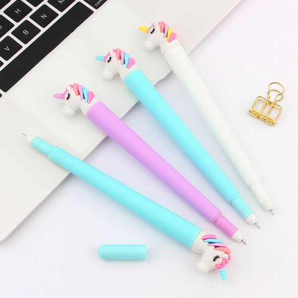 

3pcs cute asleep unicorn gel pen unicorn stationery black ink novelty stationery office supplies