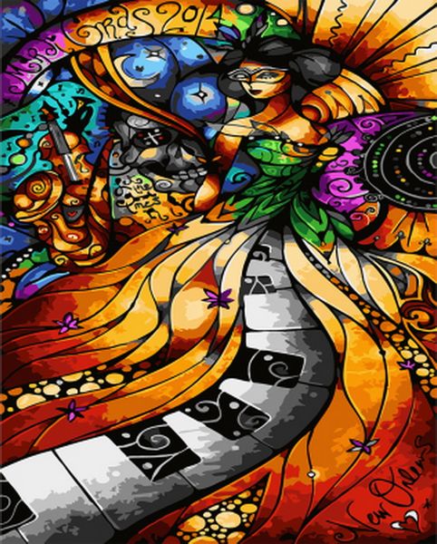 

frameless picture oil painting by numbers wall decor diy painting on canvas for home decor 4050 musician