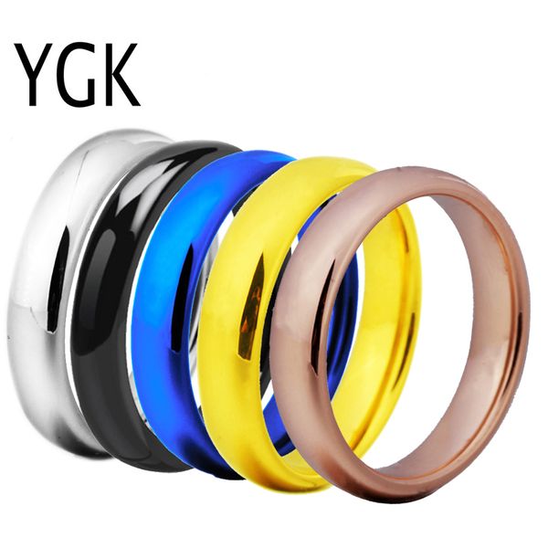 

dome polished comfort fit tungsten ring - engagement wedding band jewelry for women & men 4mm width anniversary party ring, Silver
