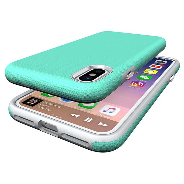 

2018 anti skid for samsung galaxy s7 edge case football grain pc+tpu hydrid protective cover for goophone x designer phone case