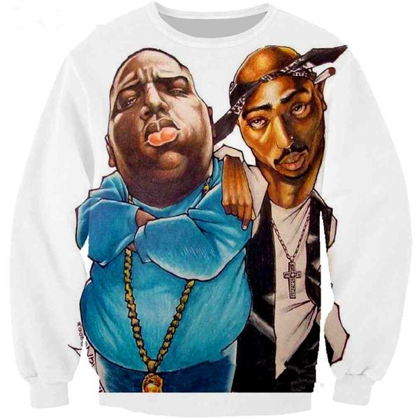 

новая мода 2pac тупак смешно 3d печати потеет мода одежда женщины мужчины толстовка повседневная пуловеры k122, Black
