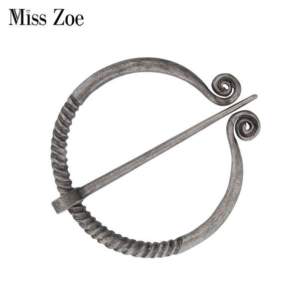 

miss zoe early medieval brooch viking age ireland norse pins scarves shawls coat cloak brooch pin retro vintage jewelry for men women, Gray