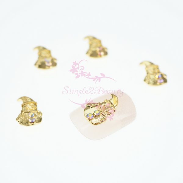 

wholesale 100pcs/lot xmas series snowman shape gold tone metal alloy charms nail art manicure jewelry crafts 3d diy decorations, Silver;gold