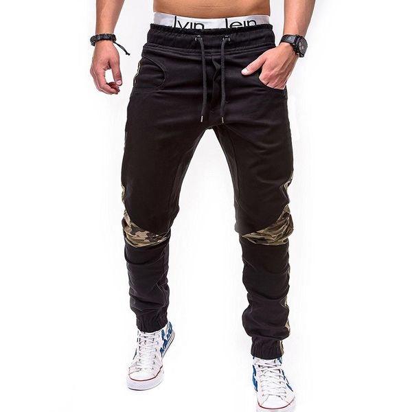 

new elastic joggers pants male workout jogger pants sweatpants trousers casual casual men fitness nuteh, Black