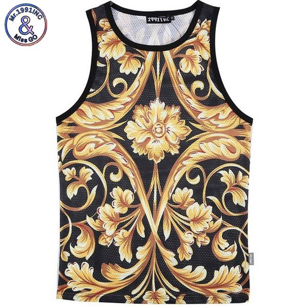 

wholesale- mr.1991inc men summer tank 3d yellow flower digital printing mesh vest jersey sleeveless tee shirts for men size m-xxl, White;black