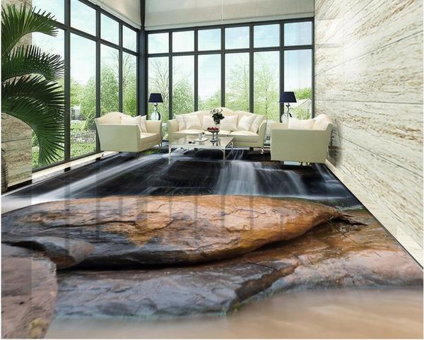 

3d обои для рабочего стола river water stone waterfall 3d floor brick floor рисование обои для гостиной