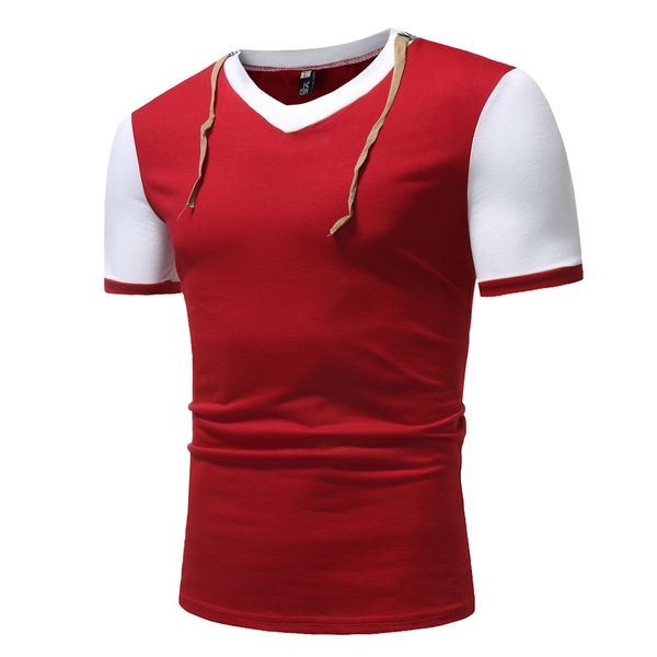 

мужские случайные панелями тройники хай-стрит мужской лето круглый вырез футболки с коротким рукавом топы бесплатная доставка, White;black