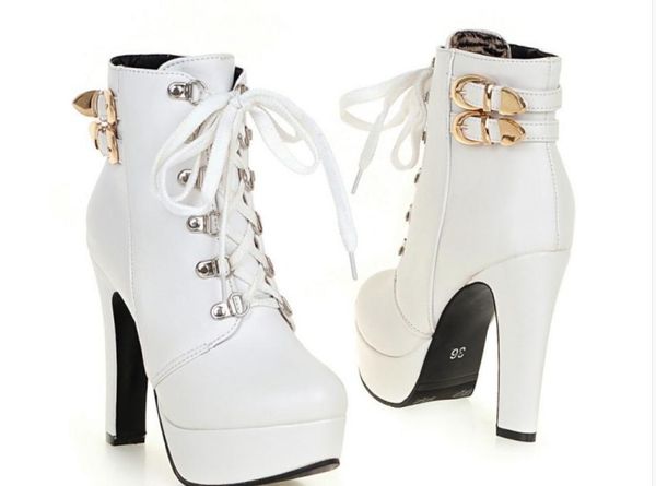 

send 2018 korean high heels coarse heel women's boots winter, Black