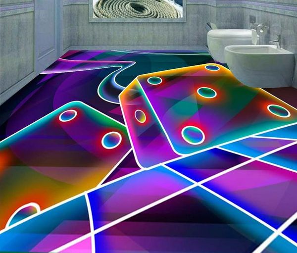 

wallpaper for bathrooms fashion creative 3d abstract cube lines three-dimensional floor floor mural wallpaper