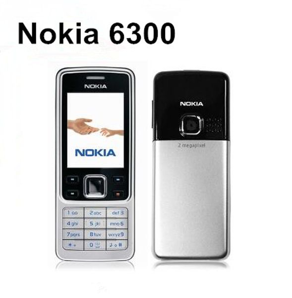 Оригинальный Nokia 6300 бар 2.0 дюймовый экран 2G GSM 2MP камера Multi язык Bluetooth FM MP3 отремонтированный телефон