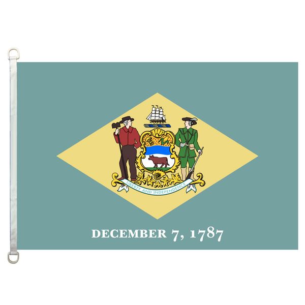 

good flag]delaware flags banner 3x5ft-90x150cm 100% polyester country flags, 110gsm warp knitted fabric outdoor flag