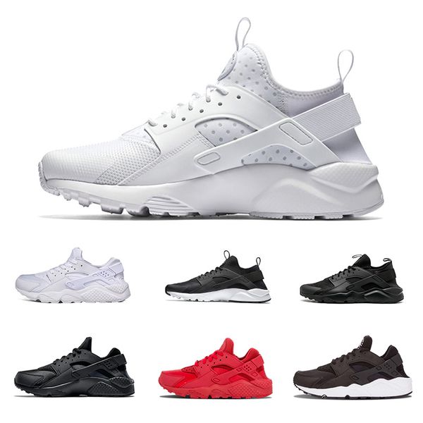 

2018 good quality huaraches men running shoes men women authentic sneaker sports shoes trainers triple black white red eur 36-45