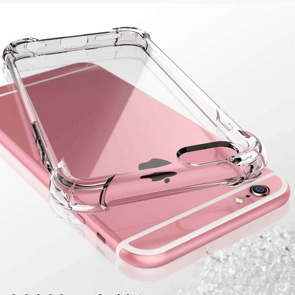 

New anti knock oft tpu tran parent clear phone ca e protect cover hockproof oft ca e for iphone 6 7 8 plu x with opp bag