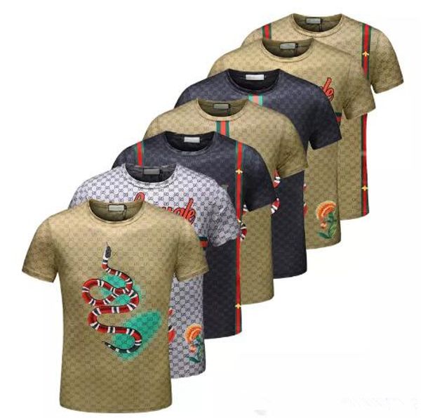 

2018 italy de igner fa hion brand medu a men luxury t hirt ca ual cotton polo with embroidery nake applique men hort leeve t hirt