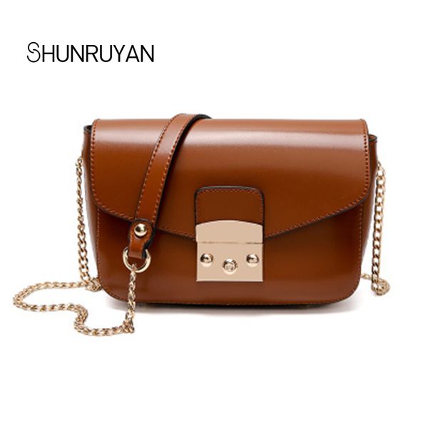 

SHUNRUYAN New 2018 Fashion Vintage Casual Women Bag Brand Design Hasp and Zipper Shoulder Bag Crossbody Ladies