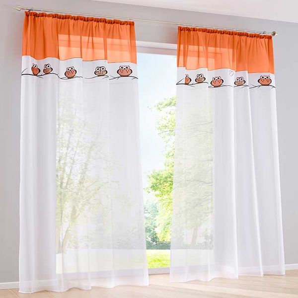 2019 Modern Sheer Tulle Curtains For Bedroom Window Curtains For Living Room Kitchen Owl Design Kids Room Rideau Cortinas From Bright689 21 7