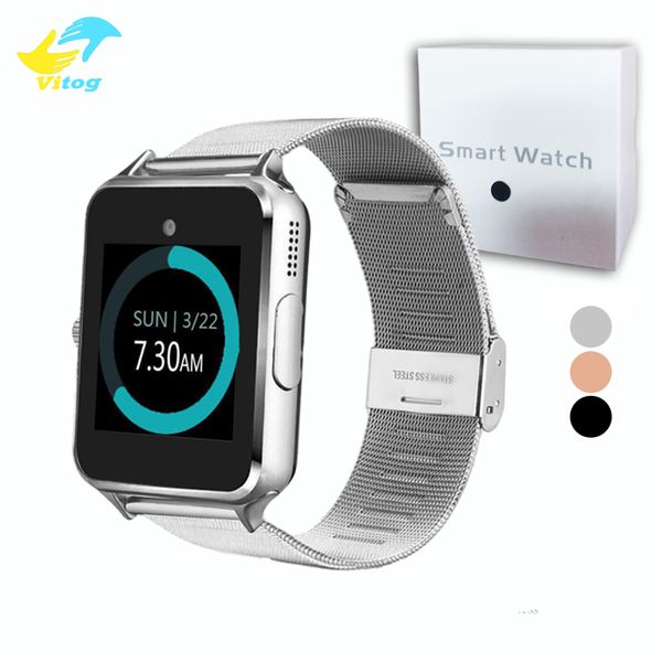

Bluetooth mart watch z60 mart watch tainle teel wirele mart watche upport tf im card for android io with retail package