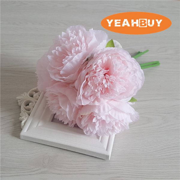 

10 шт. шелк искусственный пион цветок для дома diy свадебные новогодние украшения marrige декоративные декор партии