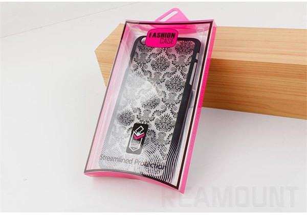 Perakende telefon kılıfı ambalaj kutusu için iPhone 7 7 artı Kılıf Evrensel PVC Plastik Telefonu çanta koruyucu kutusu için iPhone X Coque çapa