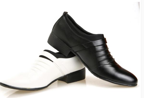 

send 2018 new style korean men's pointed end low help shoes, Black