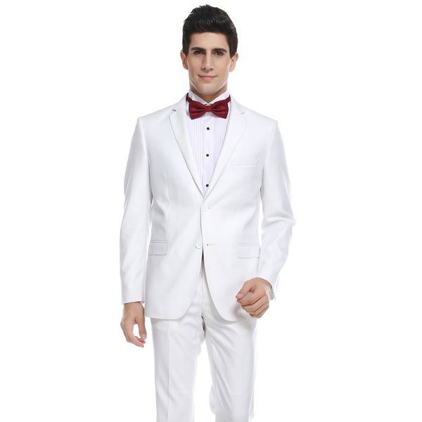

2018 men suits white wedding suits for man bridegroom groom custom made slim fit formal tuxedos 2piece blazer prom man party fashion, Black;gray