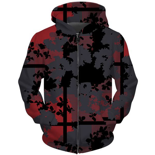 

cloudstyle casual hooded men women 3d zipper sweatshirts male fashion hoodies winter spring tracksuits zip up plus size 5xl, Black