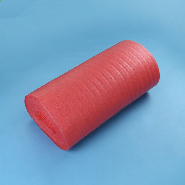 

new epe pearl cotton red color filled shockproo burbuja cushion bubble roll wrap polietileno emballage bulle packing film materials
