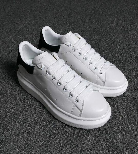 

2018 Designer Luxury Brand hot sale Man fitness Shoes Leather Mens Womens Fashion White Leather comfortable Shoes Flat Casual Shoes Jogging