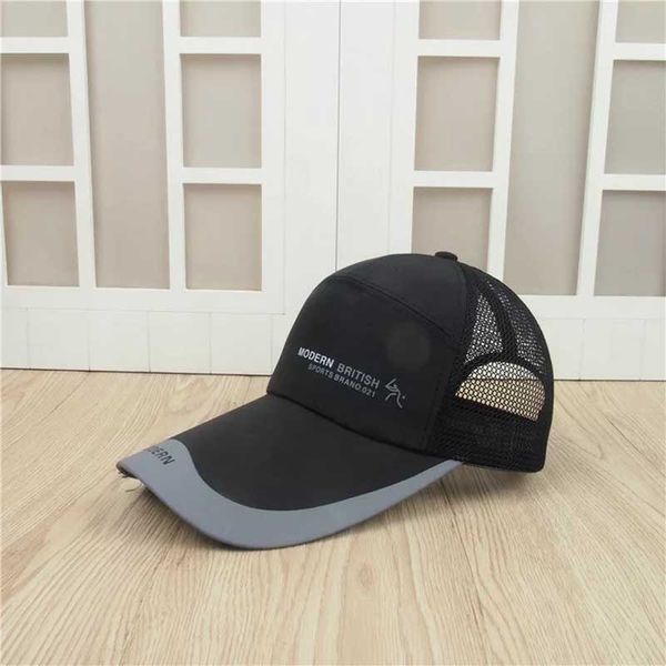 

2018 sports cap mens womens casual cap for fishing outdoor baseball long visor summer mesh hat sunshade caps, Blue;gray