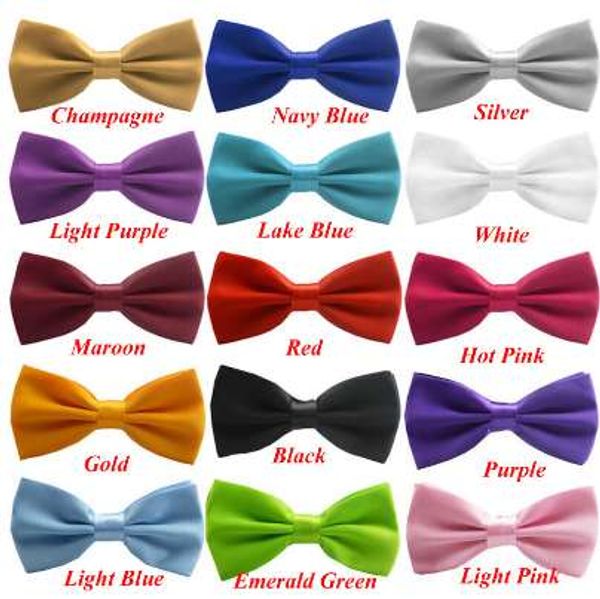 

16 colors bow tie for men classic gravata solid novelty mens adjustable tuxedo wedding necktie ties gravatas corbatas, Black;gray