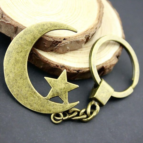 

6 шт. брелок женщины брелоки для автомобиля брелки с подвески луна звезда 44x33mm, Slivery;golden