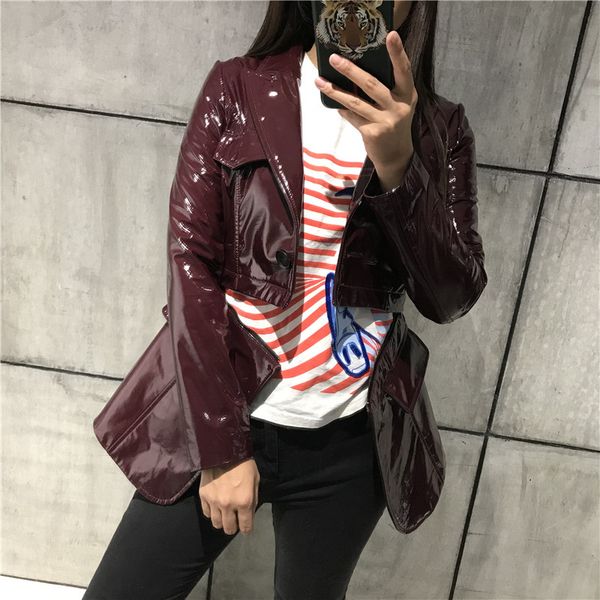 

ladies real leather blazer women genuine leather jacket sheepskin coat, Black