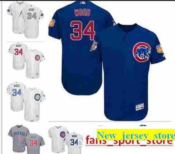 

2019 cu tom men 039 women youth maje tic cub jer ey 34 kerry wood home blue grey white glod kid girl boy champion ba eball jer ey