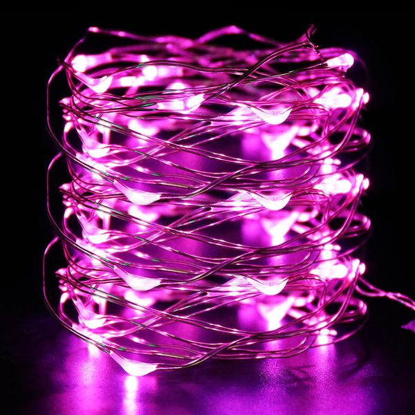 

5 м 16.4ft 50 led dc адаптер питания светодиодные медные провода строка света рождество хэллоуин украшения свадьба