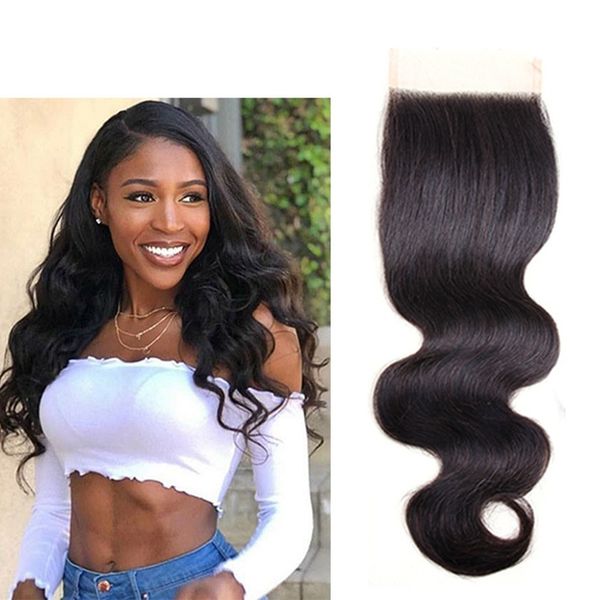 Wholesale Price 4 4 Lace Closure Brazilian Body Wave Human Hair