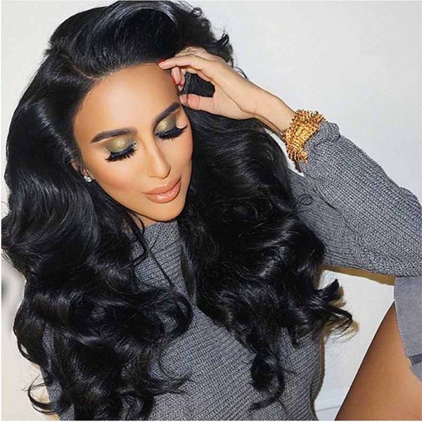 

brazilian 360 lace frontal wig body wave full lace frontal human hair wigs for black women 360 lace wig with baby hair, Black;brown