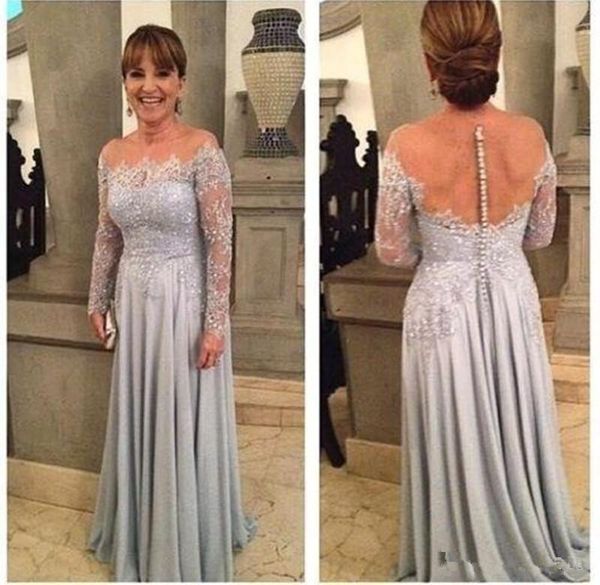

gery цвет с длинными рукавами sheer шеи бисером кружева мать невесты платья vestido де феста с длинными рукавами мать жениха платье, Black;red