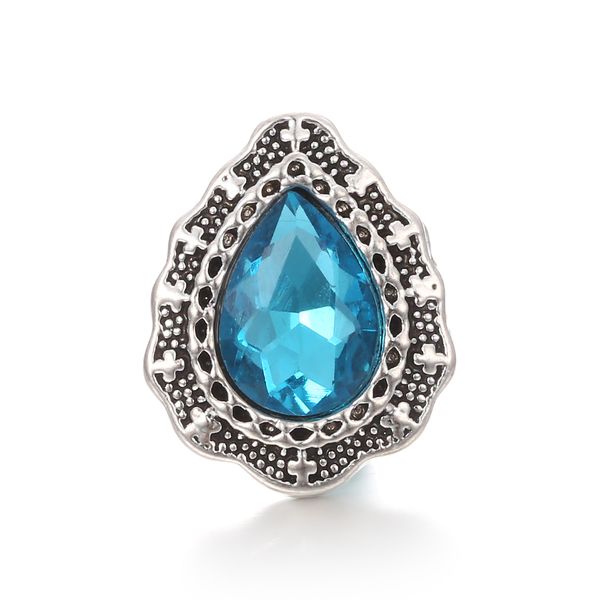 

noosa snap button jewelry vintage water drop 18mm snap button with rhinestone for 18mm snap button bracelet necklace for women
