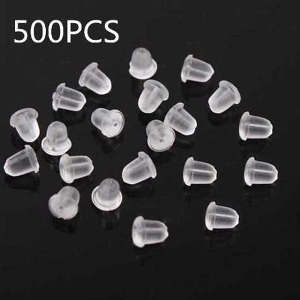 

shellhard stud earring plugs diy jewelry findings parts 500 pcs/lot silicone rubber earring backs ser jewellery making, White