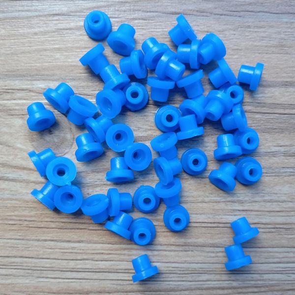 100 pçs/lote 6 cores Borracha T Grommets Mamilos Para Máquina de Tatuagem Agulhas de Borracha Grommets Mamilos