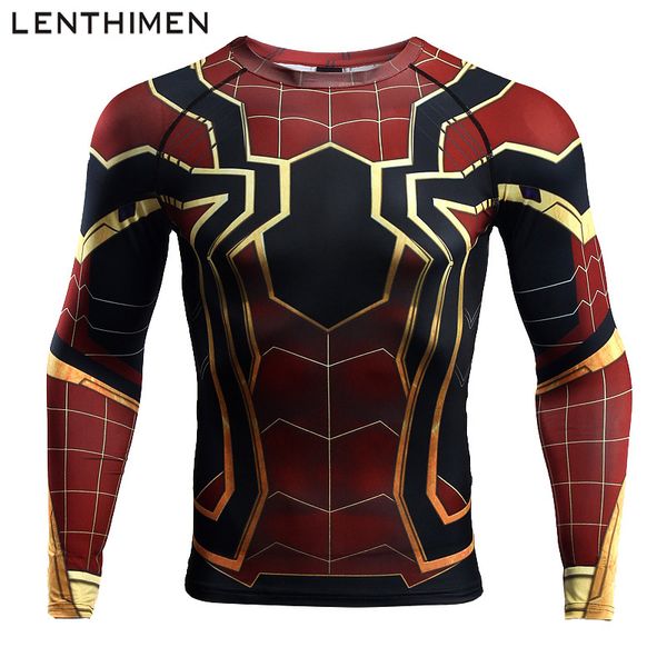 

new running shirt men 3d long sleeve sport t shirt quick dry compression fitness tights mens gym rashgard sportswear, Black;blue