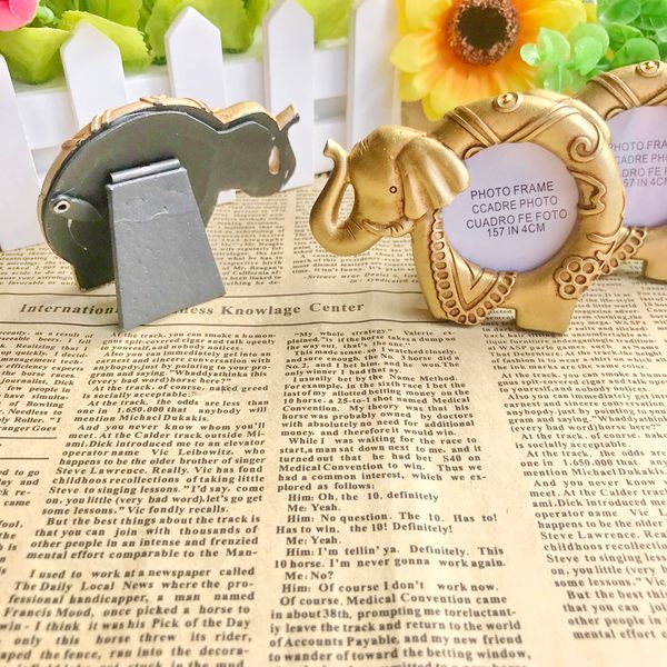 Lucky Golden Elephant Photo Frame Indian Themed Picture Wedding Baby Shower Favors Favours From